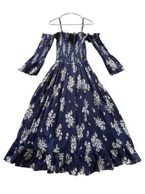 POLO RALPH LAUREN RUCHED OFF THE SHOULDER DRESS SIZE LARGE EUC